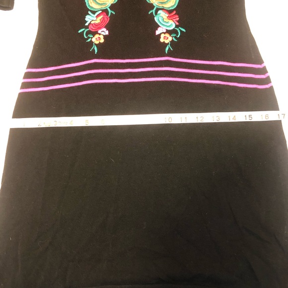 Nanette Lepore Floral Knit Embroidered Cutout Mini Dress XS - Picture 14 of 15